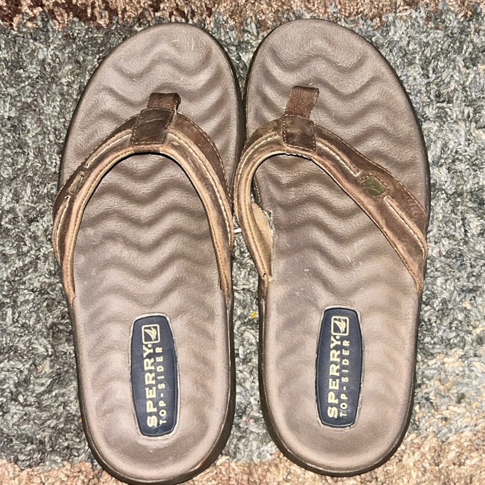 Sperry Tan and Brown Sandals